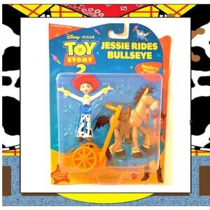 Vintage Disney Pixar Toy Story 2 Jessie Rides Bullseye Playset Action Figures